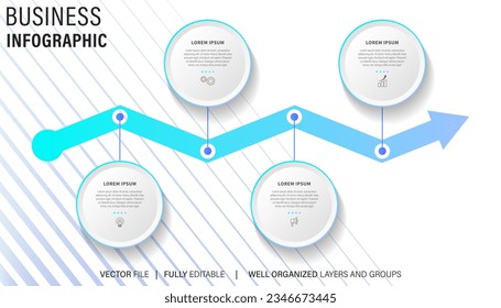 Vector infographic label template with icons. 4 options or steps. Infographics for business concept. Can be used for info graphics, flow charts, presentations, web sites, banners, printed materials.

