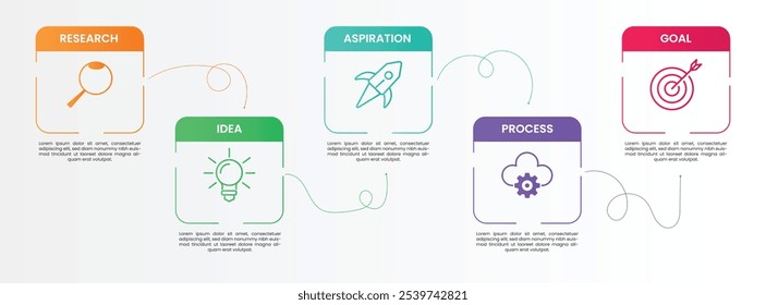 Modelo de rótulo infográfico de vetor com ícones. 4 opções ou etapas. Infográficos para o conceito de negócios com cor laranja, verde, vermelha