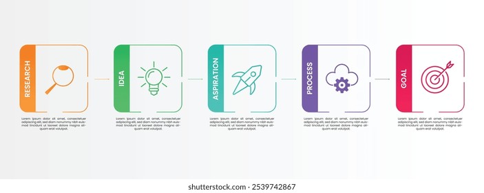 Modelo de rótulo infográfico de vetor com ícones. 4 opções ou etapas. Infográficos para o conceito de negócios com cor laranja, verde, vermelha