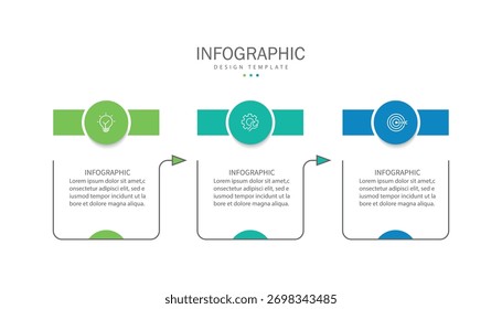 Vector infografía Plantilla de etiquetas con iconos. 3 opciones o pasos. Infografía para el concepto de negocio.