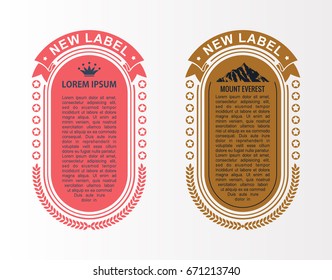 Vector infographic layout template set. Card parts, vertical banner with business icons and design elements. Logo mountain for web, chart, symbol, label, presentation