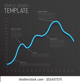 Vector Infographic Line Graph Template