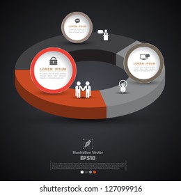 Vector infographic mini / loop business report or plan / modern template / education template / business brochure