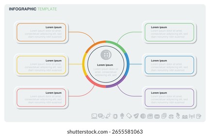 Una infografía de Vector en un estilo minimalista con un diseño limpio.