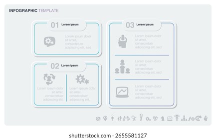Um infográfico de vetor em um estilo mínimo com um design limpo.