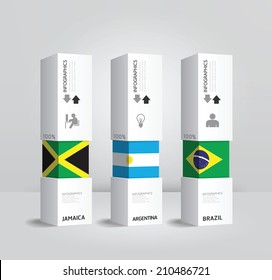 vector infographic Modern box national Design Minimal style template  / graphic or website layout vector