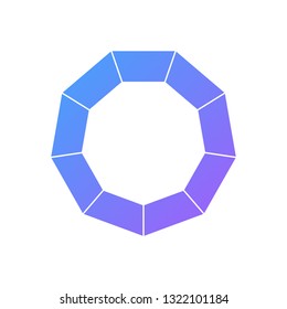Vector infographic octagon design template. Business concept with 8 options, parts, steps or processes. Can be used for workflow layout, diagram, number options, web design. Data visualization.