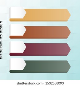 Vector infographic options banner with 4 arrow step parts.