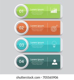 Vector infographic options banner with 4 options,can be used for workflow layout, diagram, website,corporate report,advertising, marketing.