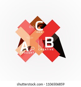 Vector infographic options banner, paper style design. Vector illustration for workflow layout, diagram, number options, step up options, web concept template