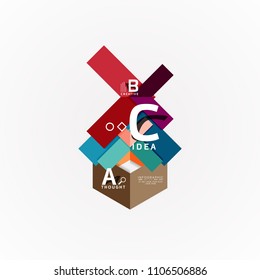 Vector infographic options banner, paper style design. Vector illustration for workflow layout, diagram, number options, step up options, web concept template