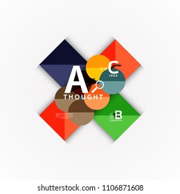 Banner de opciones de infografía vectorial, diseño de estilo de papel. Ilustración vectorial para diseño de flujo de trabajo, diagrama, opciones de número, opciones de paso, plantilla de concepto web