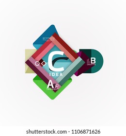 Banner de opciones de infografía vectorial, diseño de estilo de papel. Ilustración vectorial para diseño de flujo de trabajo, diagrama, opciones de número, opciones de paso, plantilla de concepto web