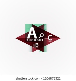 Vector infographic options banner, paper style design. Vector illustration for workflow layout, diagram, number options, step up options, web concept template