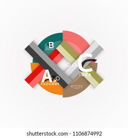 Vector infographic options banner, paper style design. Vector illustration for workflow layout, diagram, number options, step up options, web concept template