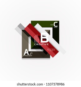 Vector infographic options banner, paper style design. Vector illustration for workflow layout, diagram, number options, step up options, web concept template