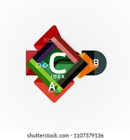 Banner de opciones de infografía vectorial, diseño de estilo de papel. Ilustración vectorial para diseño de flujo de trabajo, diagrama, opciones de número, opciones de paso, plantilla de concepto web