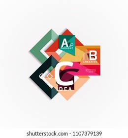 Vector infographic options banner, paper style design. Vector illustration for workflow layout, diagram, number options, step up options, web concept template