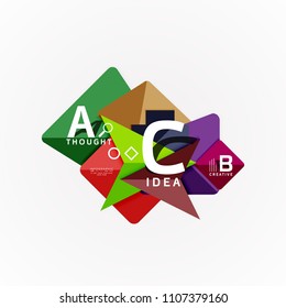Banner de opciones de infografía vectorial, diseño de estilo de papel. Ilustración vectorial para diseño de flujo de trabajo, diagrama, opciones de número, opciones de paso, plantilla de concepto web