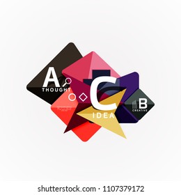 Vector infographic options banner, paper style design. Vector illustration for workflow layout, diagram, number options, step up options, web concept template