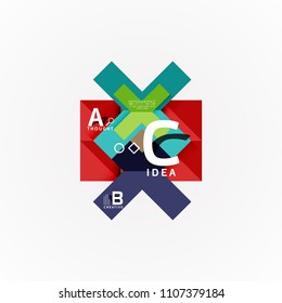 Vector infographic options banner, paper style design. Vector illustration for workflow layout, diagram, number options, step up options, web concept template