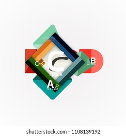Vector infographic options banner, paper style design. Vector illustration for workflow layout, diagram, number options, step up options, web concept template