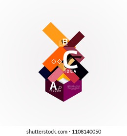 Vector infographic options banner, paper style design. Vector illustration for workflow layout, diagram, number options, step up options, web concept template