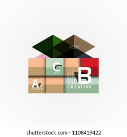 Vector infographic options banner, paper style design. Vector illustration for workflow layout, diagram, number options, step up options, web concept template