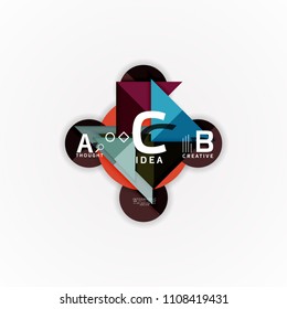 Banner de opciones de infografía vectorial, diseño de estilo de papel. Ilustración vectorial para diseño de flujo de trabajo, diagrama, opciones de número, opciones de paso, plantilla de concepto web
