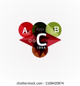 Vector infographic options banner, paper style design. Vector illustration for workflow layout, diagram, number options, step up options, web concept template