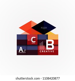 Vector infographic options banner, paper style design. Vector illustration for workflow layout, diagram, number options, step up options, web concept template