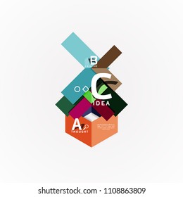 Vector infographic options banner, paper style design. Vector illustration for workflow layout, diagram, number options, step up options, web concept template