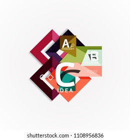Vector infographic options banner, paper style design. Vector illustration for workflow layout, diagram, number options, step up options, web concept template