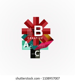 Vector infographic options banner, paper style design. Vector illustration for workflow layout, diagram, number options, step up options, web concept template