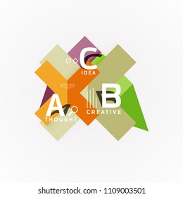 Vector infographic options banner, paper style design. Vector illustration for workflow layout, diagram, number options, step up options, web concept template