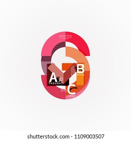 Vector infographic options banner, paper style design. Vector illustration for workflow layout, diagram, number options, step up options, web concept template