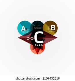 Banner de opciones de infografía vectorial, diseño de estilo de papel. Ilustración vectorial para diseño de flujo de trabajo, diagrama, opciones de número, opciones de paso, plantilla de concepto web