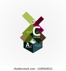 Banner de opciones de infografía vectorial, diseño de estilo de papel. Ilustración vectorial para diseño de flujo de trabajo, diagrama, opciones de número, opciones de paso, plantilla de concepto web