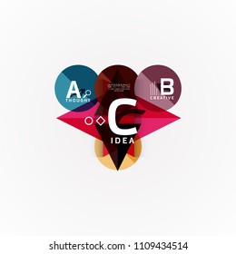 Vector infographic options banner, paper style design. Vector illustration for workflow layout, diagram, number options, step up options, web concept template