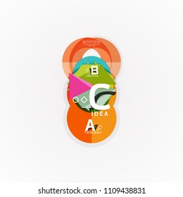 Vector infographic options banner, paper style design. Vector illustration for workflow layout, diagram, number options, step up options, web concept template