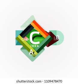 Vector infographic options banner, paper style design. Vector illustration for workflow layout, diagram, number options, step up options, web concept template