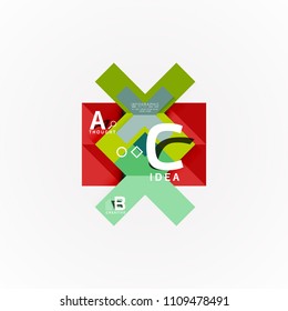 Vektorgrafik Optionen Banner, Papier Stil Design. Vektorgrafik für das Workflow-Layout, Diagramm, Zahlenoptionen, Optionen zum Aufheben, Vorlage für Webkonzepte