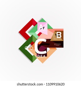 Banner de opciones de infografía vectorial, diseño de estilo de papel. Ilustración vectorial para diseño de flujo de trabajo, diagrama, opciones de número, opciones de paso, plantilla de concepto web