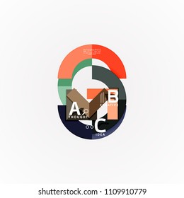 Banner de opciones de infografía vectorial, diseño de estilo de papel. Ilustración vectorial para diseño de flujo de trabajo, diagrama, opciones de número, opciones de paso, plantilla de concepto web