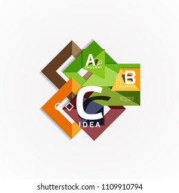 Banner de opciones de infografía vectorial, diseño de estilo de papel. Ilustración vectorial para diseño de flujo de trabajo, diagrama, opciones de número, opciones de paso, plantilla de concepto web