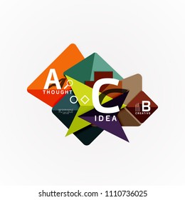 Vector infographic options banner, paper style design. Vector illustration for workflow layout, diagram, number options, step up options, web concept template