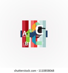 Vector infographic options banner, paper style design. Vector illustration for workflow layout, diagram, number options, step up options, web concept template