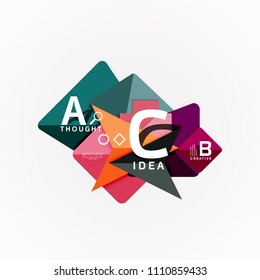 Vector infographic options banner, paper style design. Vector illustration for workflow layout, diagram, number options, step up options, web concept template