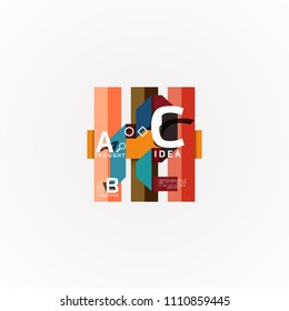 Vector infographic options banner, paper style design. Vector illustration for workflow layout, diagram, number options, step up options, web concept template