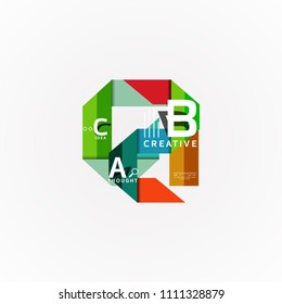 Vector infographic options banner, paper style design. Vector illustration for workflow layout, diagram, number options, step up options, web concept template
